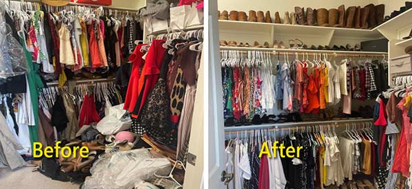 Closet Organizing Before & After