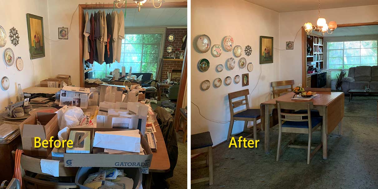 Hoarding Cleanout - Before & After Photo