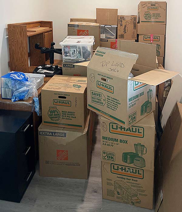 Uhaul Boxes to Unpack