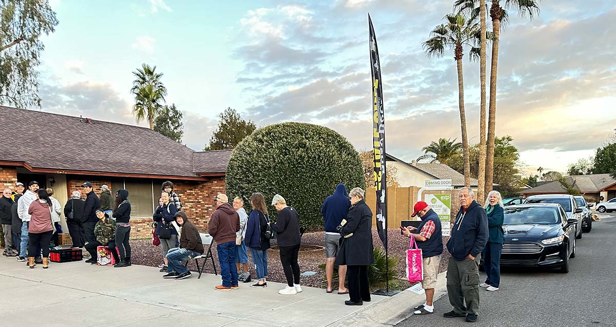 Busy Bees Estate Sales Bring The Traffic - Buyers Lined Up to Buy